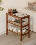 Rattan Side Table Mid Century Modern End Table 3-Tier by Bamworld