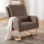 HCHAIRH Rocking Chair Nursery, Teddy Nursing Rocking Chairs, Upholstered - Image 9