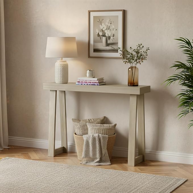 Plank+Beam Classic 36 Inch Console Table, Solid Pine Wood Entryway Table by PlankBeam