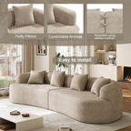 131" Oversized Sectional Sofa for Living Room, Modern Luxury Plush Chenille - Image 8