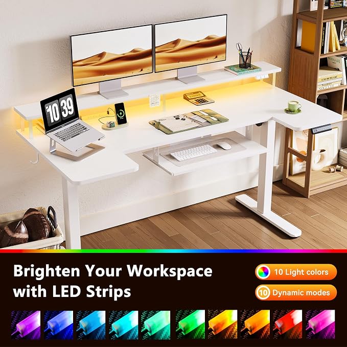 OffiGo U Shaped Electric Standing Desk - Image 8