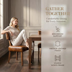 HNY Century Modern Dining Chairs Set of 6, Farmhouse PU Leather Upholstered - Image 5