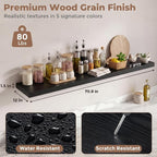 12 inch Deep Floating Shelves for Wall, 72 inch Wide Engineered Wood Wall - Image 2