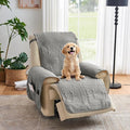 Gray Quilted Recliner Chair Covers, Waterproof Recliner Slipcovers, Lazy Boy by Pamhaven