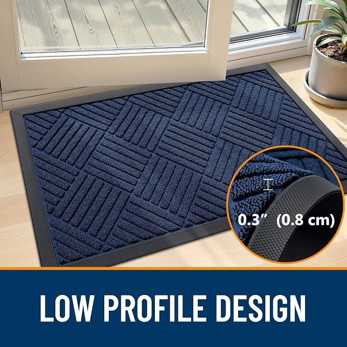 OLANLY Front Door Mat Outside Entrance, Waterproof Heavy-Duty Doormat | 29.5x17 - Image 6