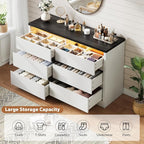 Jocoevol Modern LED 6 Drawer Dresser - Image 4