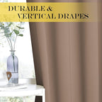 NICETOWN Room Divider Curtain 132 Inches Long, Wide Blackout Sliding Door - Image 4