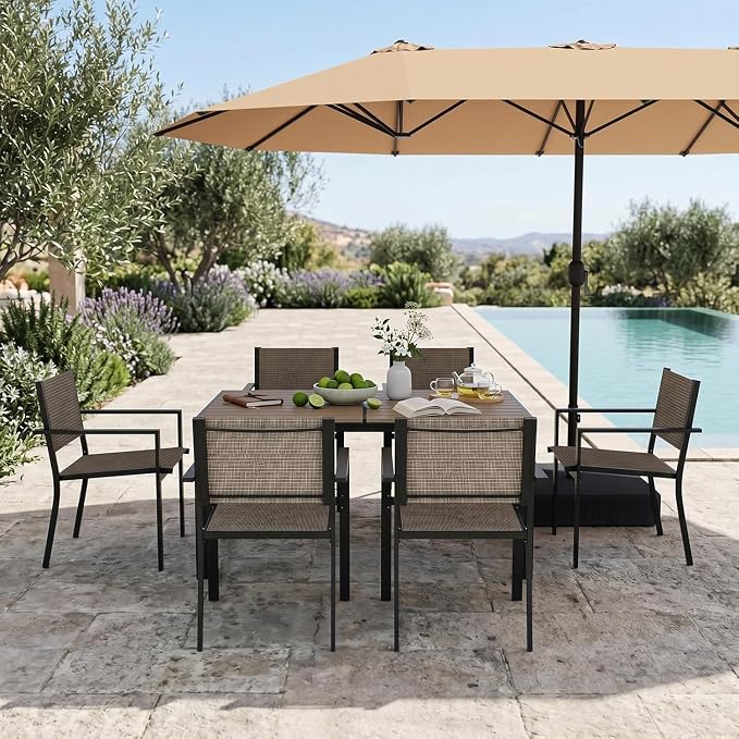 Aoxun 7-Piece Patio Table and Chairs Set by Aoxun