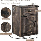 SOOWERY Nightstands Set of 2, Nightstand - Image 7