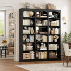 FACBOTALL 71" Triple Wide Bookshelf, 6 Tier Tall Bookshelf, Large Book Shelf - Image 5