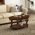 LKTART 42" Vintage Oval Coffee Table - Image 5