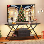 Simoretus TV Stand with Power Outlet and LED Lights, Fits TVs up to 65” - Image 8