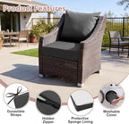 Outdoor Deep Seat Cushion Set, 24x24 Inch Water-Resistant & Fade-Resistant - Image 5