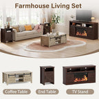 JUMMICO Farmhouse Nightstand, Modern Bedside Table - Image 3