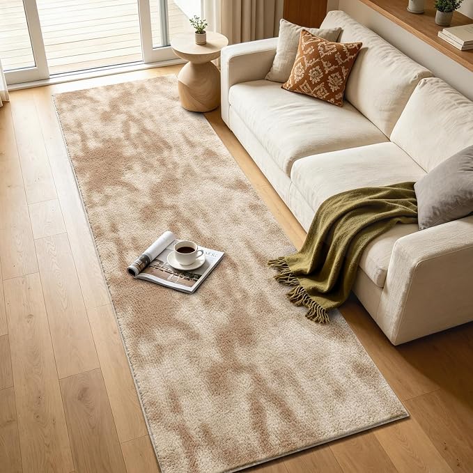 2x8 Tie-dye Beige Runner Rug Washable Non-Slip - Image 7
