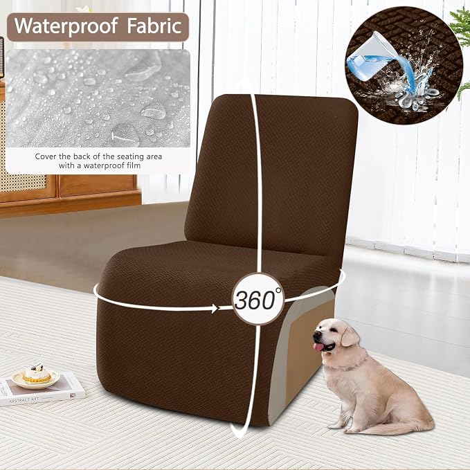 ALIECOM 100% Waterproof Recliner Sectional Couch Covers L Shape Stretch Corner - Image 4