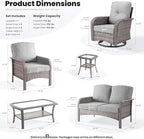 ovios 7-Piece Patio Furniture Set, Outdoor Wicker Sofa - Image 9