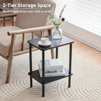 Apicizon 2 Tier End Table Set of 2, Small Side Table - Image 7