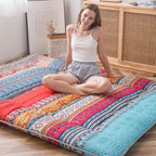 MAXYOYO Bohemian Retro Floor Mattress Vintage Floral Japanese Futon Mattress - Image 3