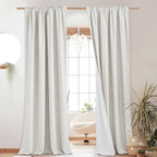 NICETOWN 100% Absolutely Blackout Linen Curtains - Image 8