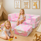 Cvortll Modular Kids and Toddler Play Couch, Convertible Folding Sofa, 3-in-1 - Image 5