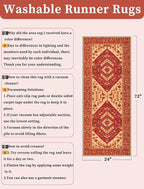 SERISSA 2x5 Washable Non Slip Boho Runner Rug - Image 2