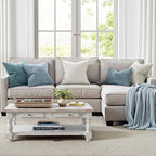 MIULEE Decorative Couch Throw Pillow Covers 18x18 Inch Light Blue 2 Pack | - Image 2