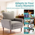 OLIXIS Comfy Accent Chair for Living Room Bedroom and Waiting Room, Upholstered - Image 4