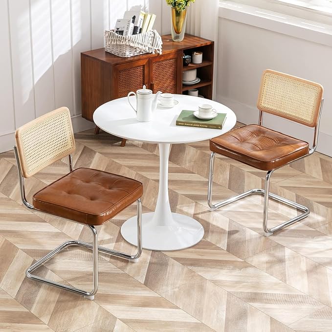 Zesthouse Natural Rattan Dining Chairs Set of 4, Modern Dining Room Chairs - Image 9