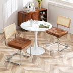 Zesthouse Natural Rattan Dining Chairs Set of 4, Modern Dining Room Chairs - Image 9