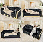 DAMAIFROM Mid Century Modern Chesterfield Sofa Couch, 3 Seat Tufted Sofas - Image 5