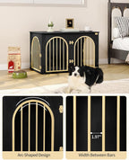 Hzuaneri 39.4" Wooden Dog Crate Furniture, Indoor Dog Kennel Dogs Cage - Image 3
