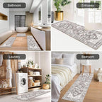 HEBE Boho Kitchen Rugs Set of 3, Non Slip Washable Kitchen Mats - Image 5
