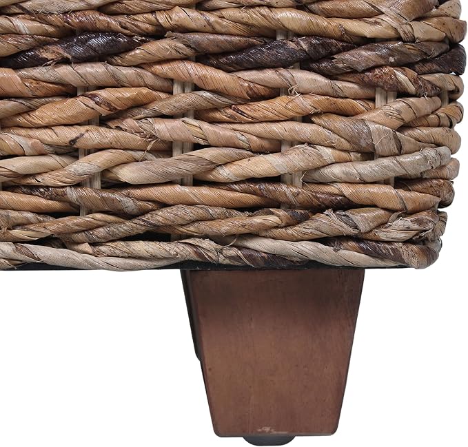 East at Main Woven Rattan Storage Coastal Coffee Table - Image 5