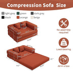 BSHOMGI Folding Sofa Bed, 4 in 1 Convertible Sofas to Lounger Comfy Single Bean - Image 2