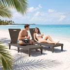 Greesum Outdoor Chaise Lounge Chairs Set of 2 - Image 7