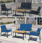 HEBE Outdoor Cushion Covers 12 Pcs, Stretch Patio Sofa Couch Cushion Cover | - Image 7