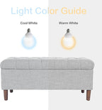 Homepop Home Decor | Tufted Ainsley Button Storage Ottoman Bench - Image 7
