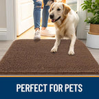 OLANLY Dog Door Mat for Muddy Paws 30x17, Super Absorbent Chenille Mud Mat | - Image 6