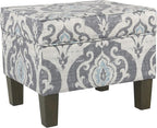 Homepop Home Decor |K7646-A750 | Upholstered Modern Rectangular Storage Ottoman by HomePop