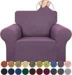 Stretch Chair Sofa Slipcover, Single Couch Cover, Dark Purple | 1-Piece by KEKUOU