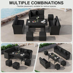 LOUVIXA 7 Pieces Patio Furniture Set, Outdoor Patio Furniture, Wicker - Image 3