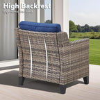 Patio Chairs Set of 2-All Weather Rattan Wicker Outdoor Chair - Image 6