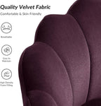 HULALA HOME Modern Velvet Accent Chairs Set of 2 - Image 4