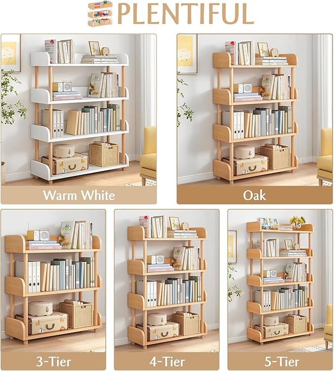 OSCHF 4-Tier Wooden Open Bookcase - Image 3