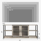 GarveeHome TV Stand for 65+ Inch TV, Rustic Entertainment Center TV Media - Image 2