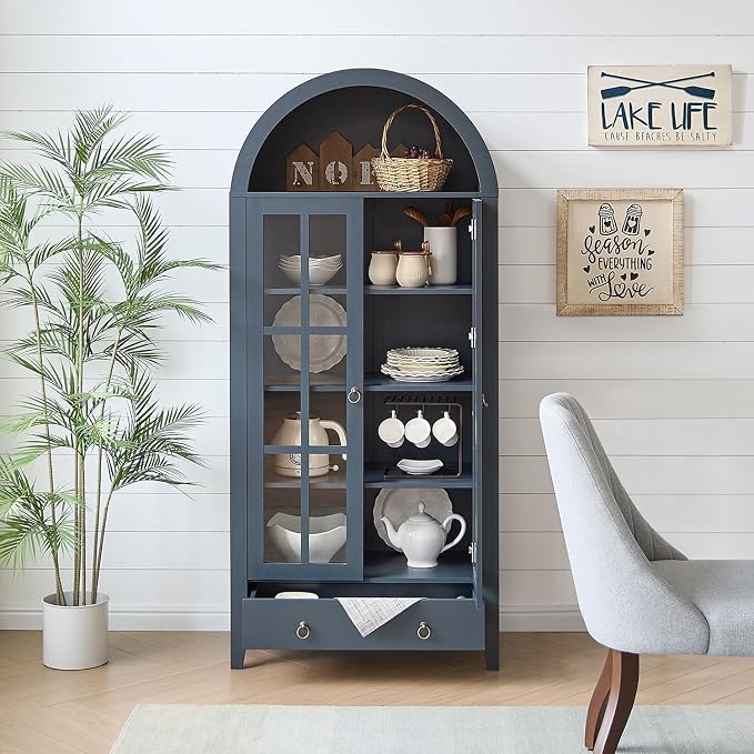 RowyPoey Farmhouse Arched Cabinet - Image 7