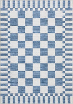 GarveeHome 8x10 Area Rugs Geometric Washable Modern Dark Blue Checkered Rug | - Image 6