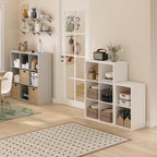Furinno Cubicle Open Back Decorative Cube Storage Organizer, Light Grey - Image 6