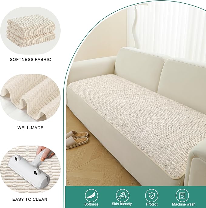 Foxdecor Couch Cover Sofa Cover Washable, Dog Bed Cover Couch Covers - Image 3